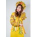 Embroidered boho dress "Fairy Story" Lemon